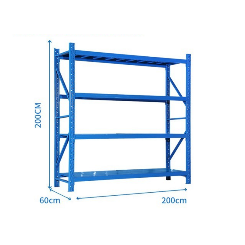 仓储货架 120*40*200cm 4层副架可选 UL541 蓝色