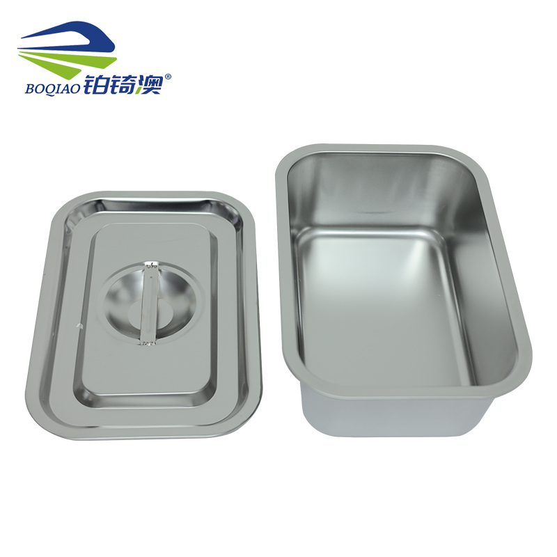 铂锜澳 不锈钢带盖方盆/31*21.5*10cm/个高清大图