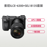 索尼（SONY）ILCE-6300M/BCN2（18-135）黑色 单镜头套装 微单相机（4K录制 约2420万像素）