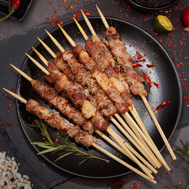 大庄园 尚品羔羊肉串 400g/袋 (约20串)腌制入味 烧烤串食材羊排肉串半成品 生鲜羊肉烤箱适配