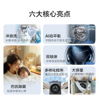 海尔(Haier)初色系列 10公斤 变频 全自动 滚筒洗衣机 除菌 XQG100-606H