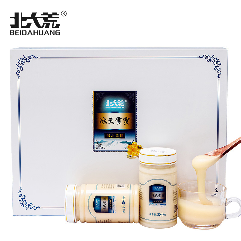 北大荒 东北黑蜂 椴树冰天雪蜜礼盒 纯蜂蜜1520g 礼盒 礼品团购