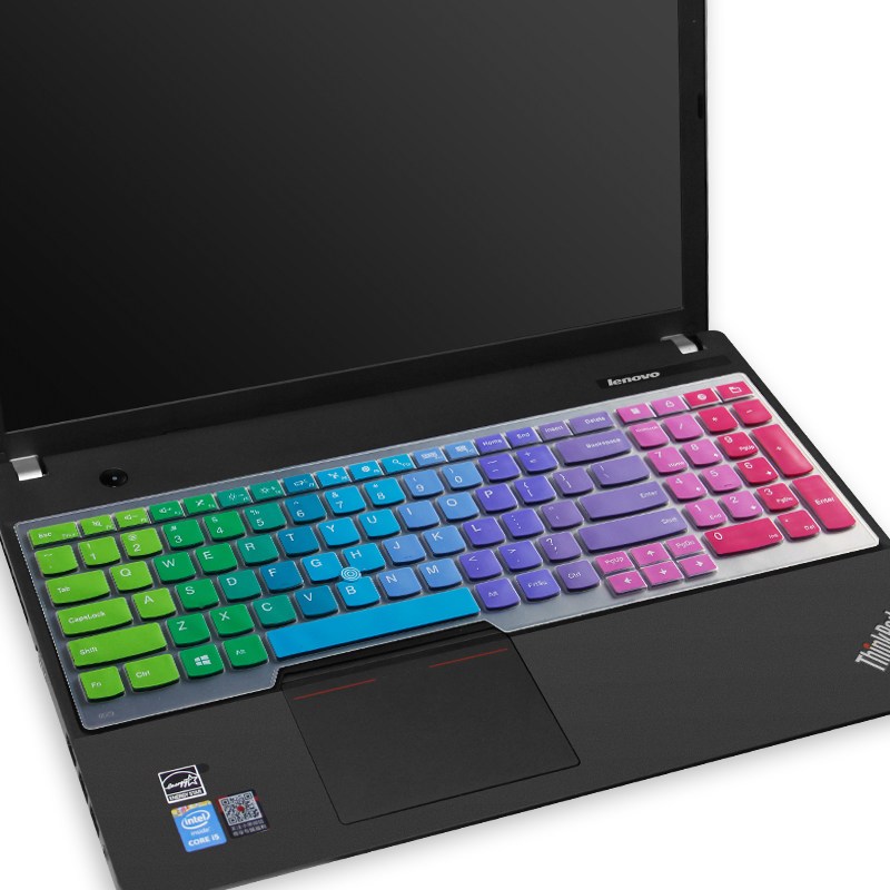 笔记本键盘膜适用15.6寸联想thinkpad保护e560贴e550防尘e531罩e570全覆盖e530c|半透紫色