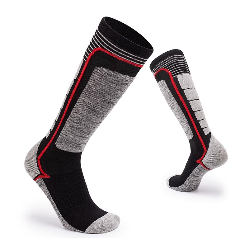 儿童滑雪袜加厚保暖专业耐穿长筒 儿童-深蓝色高清大图