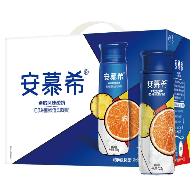 伊利安慕希高端畅饮橙+凤梨味酸奶-10*230g