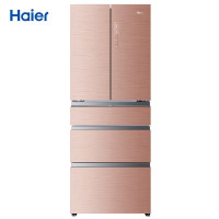 海尔（Haier）BCD-405WDGQU1 405升 多门冰箱 风冷无霜 一级能效 变频 对开门冰箱干湿分储（玫瑰金）