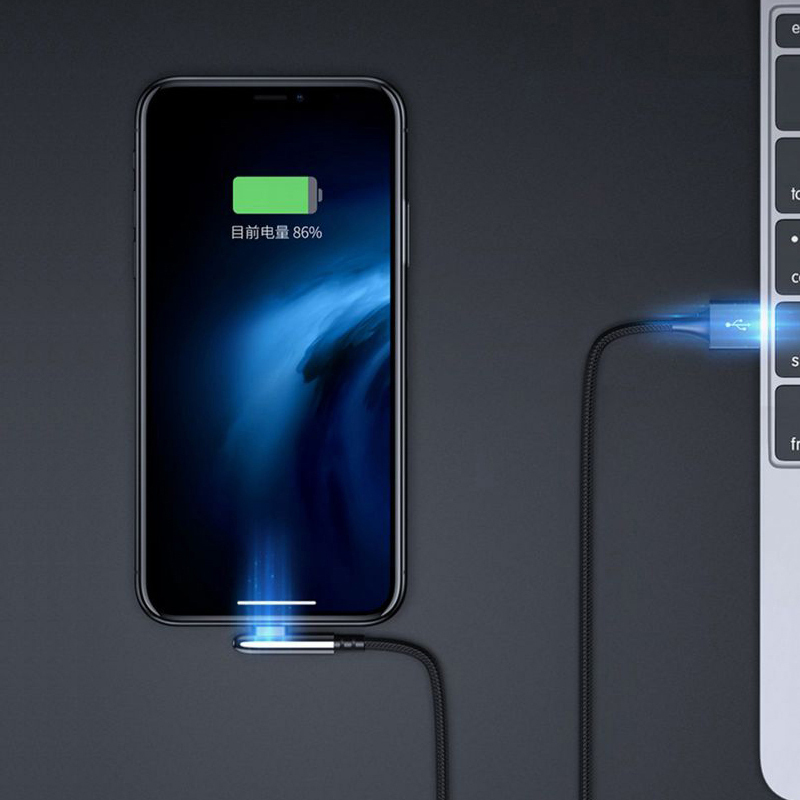 品胜快充苹果数据线iPhone12/11ProMax/Xs/XR/6s/7/8p/ipad充电线手机弯头线1.2米 黑色
