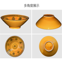 复古陶瓷螺纹喇叭碗 浅口碗17.5cm*5.5cm 单位:个