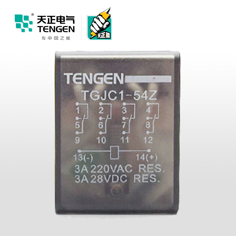 天正电气 TGJC1 小型 3A 4Z 不带灯 220VAC 340040400088 中间继电器