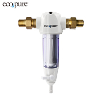 怡口 (Ecowater) 升级版前置过滤无需换芯 全屋净水不 锈钢40微米 2-5人2吨怡可飘EPSF01-M