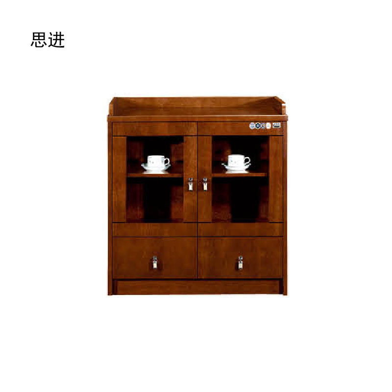 思进 实木皮 胡桃色 封闭漆 茶水柜 800W*400D*850H C15-2H(单位:张)