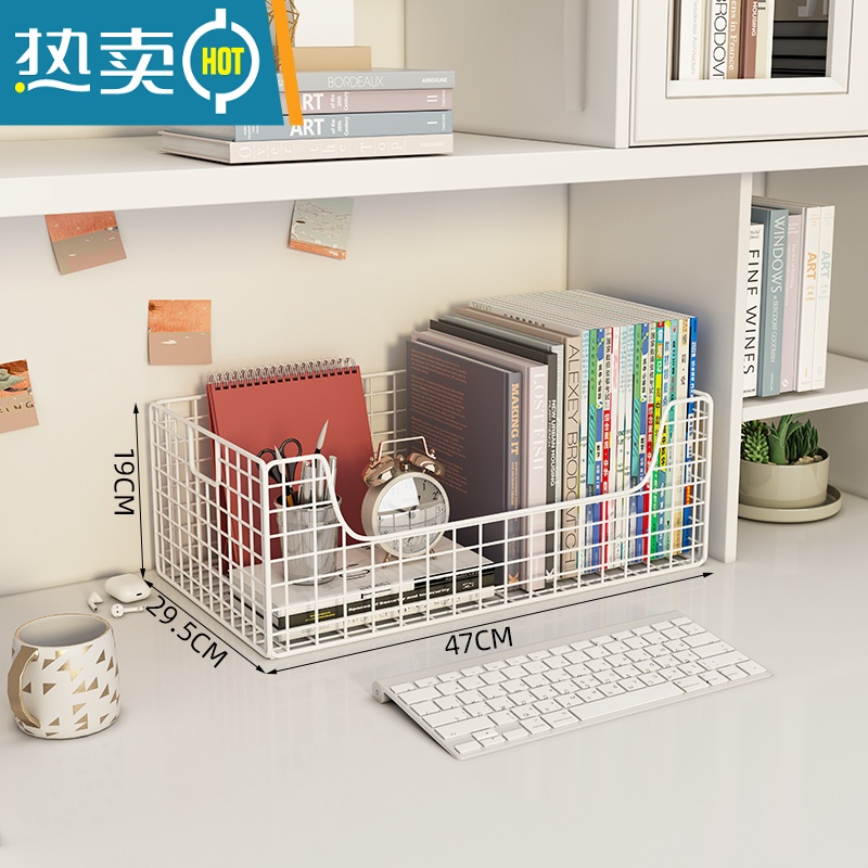 XIANCAI桌下书包置物架带轮移动篮书桌旁家用收纳柜学生放书本落地小书架高清大图