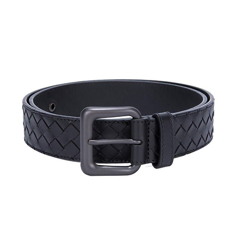 BOTTEGA VENETA 宝缇嘉 BV 男士编织牛皮针扣皮带腰带100