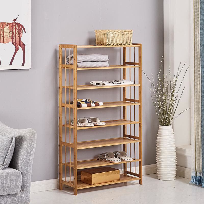 苏宁放心购鞋架多层简易家用经济型鞋柜收纳架组装现代简约防尘置物楠竹架子A-STYLE家具图片