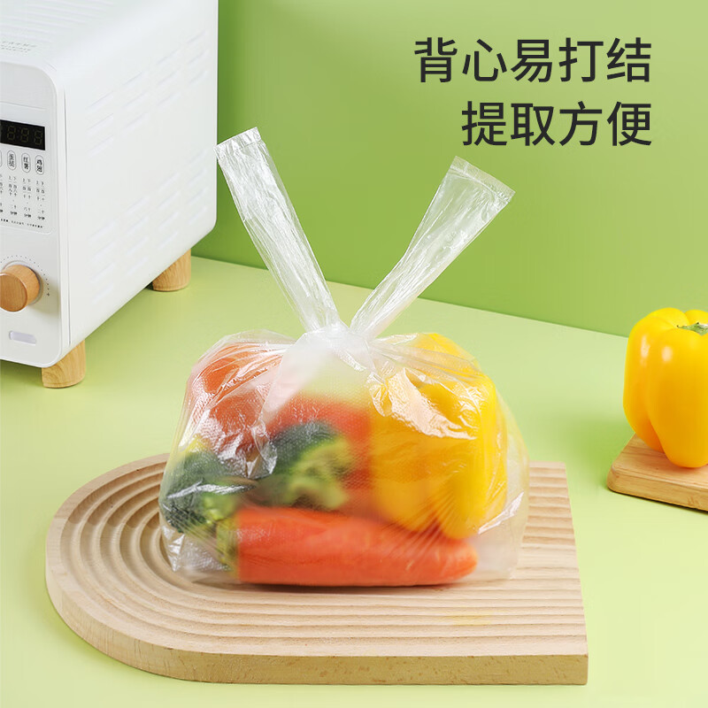 美丽雅 一次性保鲜袋食品级 背心式280只中号38*30cm冰箱冷藏分装袋加厚 60357高清大图