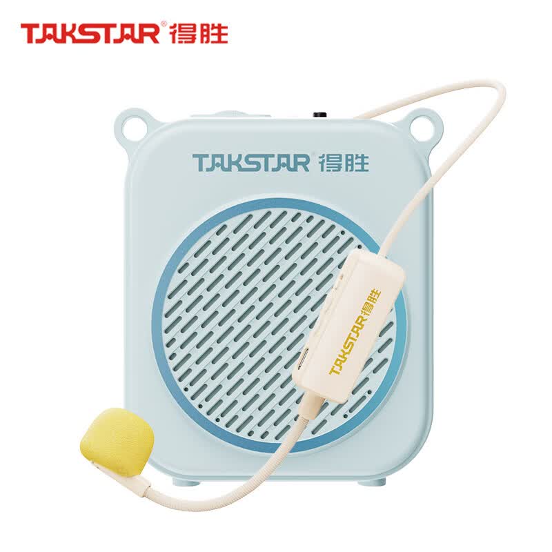得胜(TAKSTAR)无线大功率扩音器小蜜蜂续航持久老师专用导游户外活动 E140无线版(蓝)高清大图