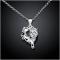 N063 Women Silver Necklace 镀925纯银爱心坠项链女送女友首饰送女朋友七夕情人节礼物