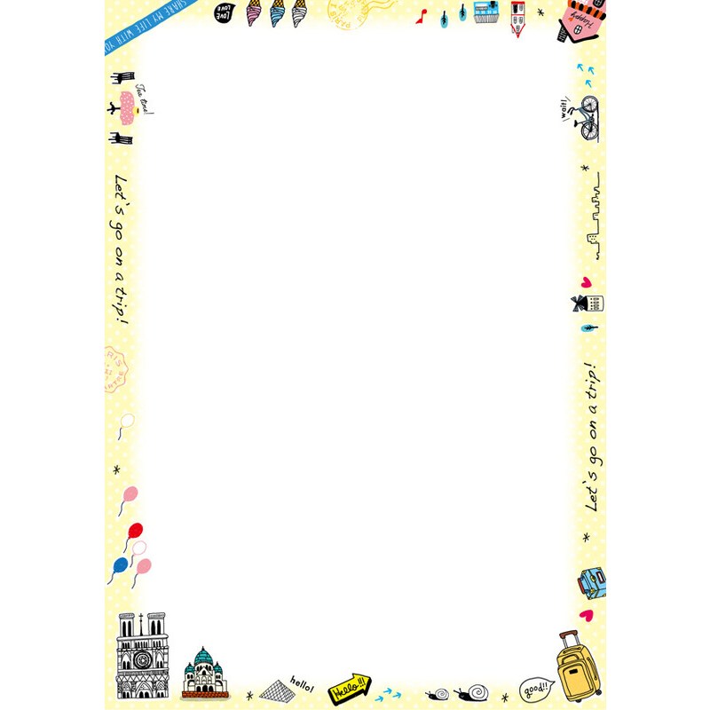 混色装a4纸彩色打印纸40张带花纹图案有花边多功能印花信纸80克加厚