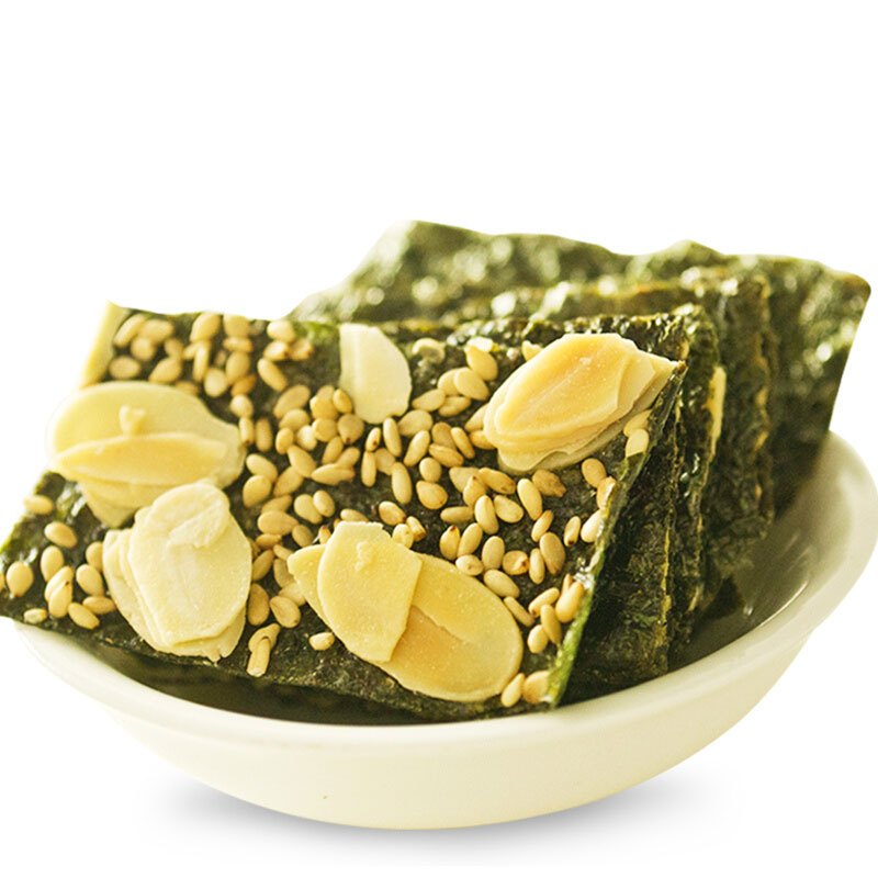 【巴旦木/芝麻】2种口味【6罐】山水说夹心海苔罐装即食儿童芝麻原味炒米巴旦木南瓜子40克罐装
