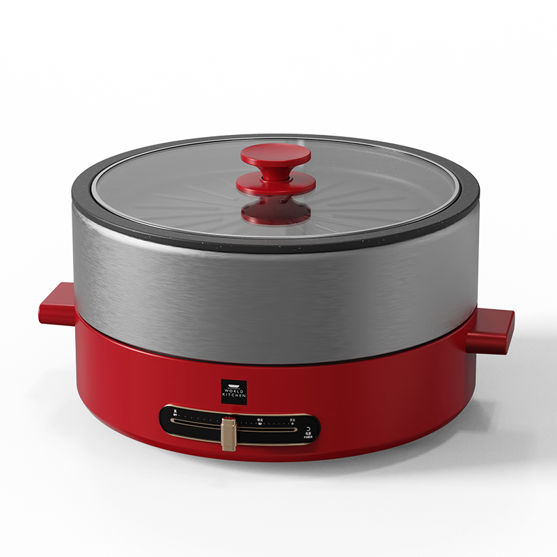 康宁/WORLD KITCHEN多功能料理锅多功能煎烤 电火锅电热锅电煮锅 WK-HHG1506/KZ!高清大图
