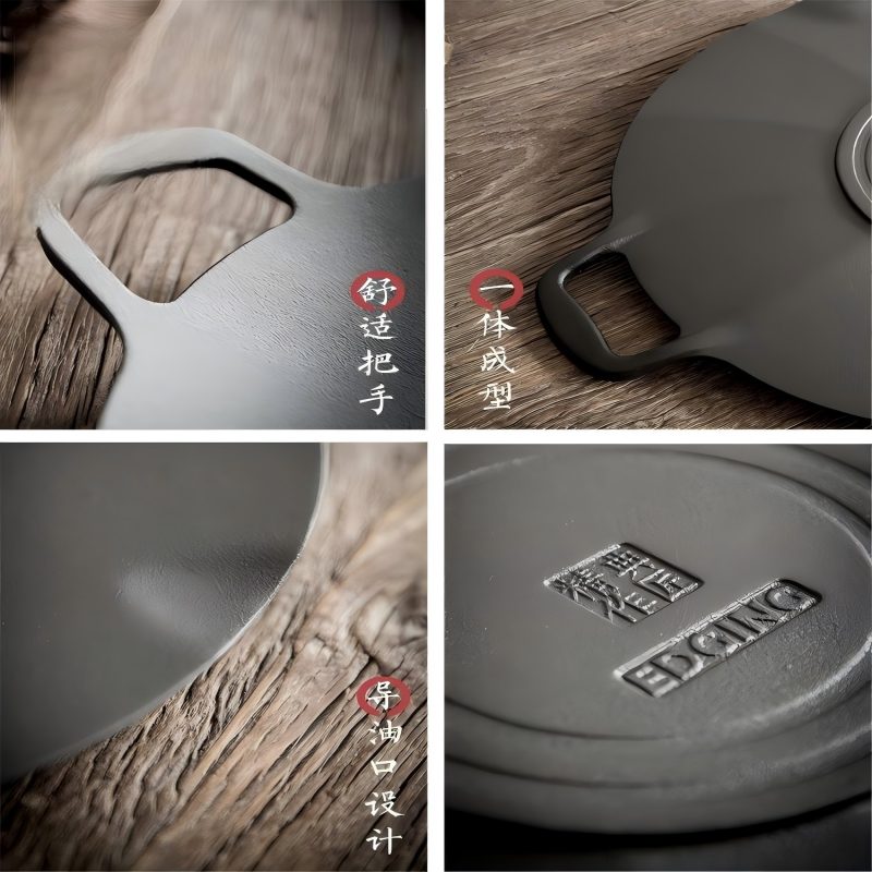 中海邦烧烤盘铁板烧盘铸铁煎饼锅烤肉盘户外32cm卡式炉炭火烤肉牛排盘高清大图