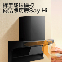 海尔智家统帅24立方大吸力顶侧双吸油烟机 7字型抽油烟机 家用油烟机 480Pa大风压 挥手智控 热熔洗 IQ92D