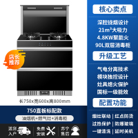 GUJIA顾家G09G集成灶一体灶变频家用消毒柜油烟机侧吸下排烟灶环保灶蒸烤箱-天然气