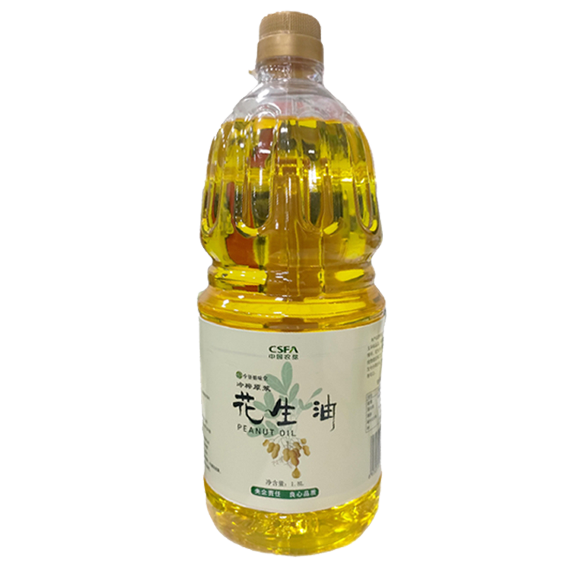 中垦飨味堂 冷榨原浆一级花生油 1.8L(桶) 中国农垦出品