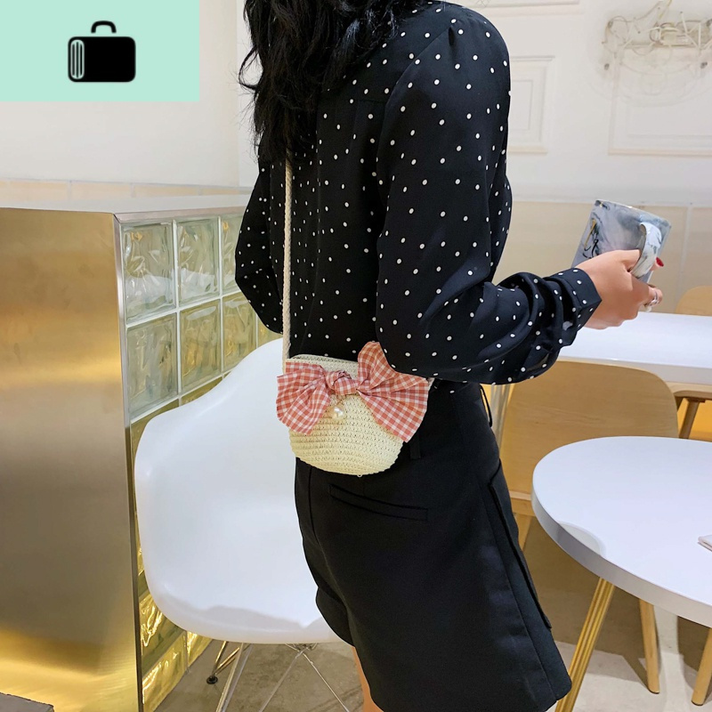 夏天小包包女2020新款可爱小清新编包沙滩度假风单肩斜挎小包包NEW LAKE女士单肩包