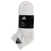 adidas阿迪达斯男女运动袜子到脚踝白色三双装