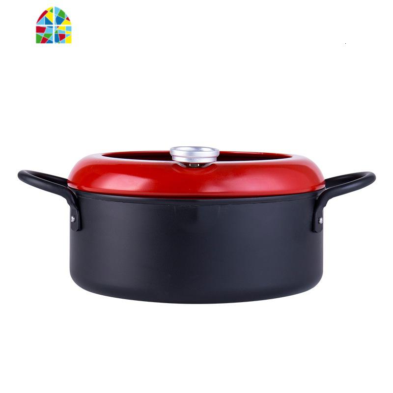 天妇罗煎锅日式小油炸锅带油温表防油溅炸薯条炸油条铁锅家用深煎 FENGHOU