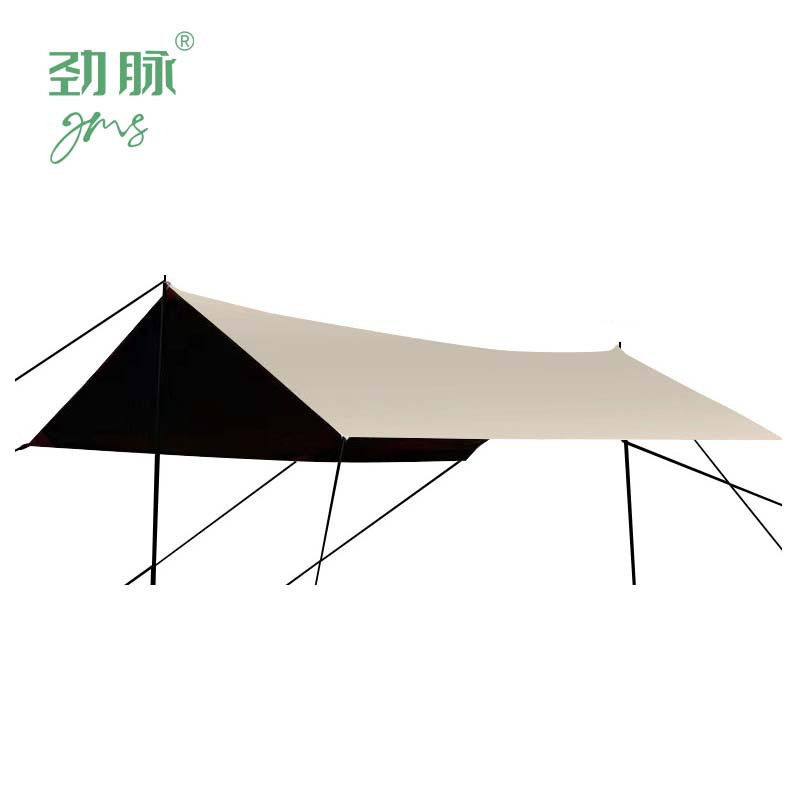 劲脉 露营黑胶天幕 蝶形八角-450*300*220CM 顶高清大图