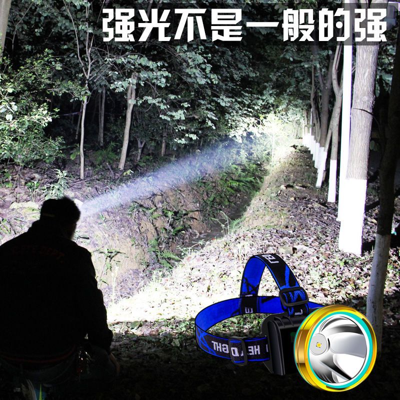 手电筒户外疝气远射家用矿工led钓鱼小头灯19000[xp灯珠]白光>800_800
