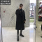 SUNTEK秋季潮牌男士风衣中长款时尚大衣韩版潮流宽松双排扣过膝情侣外套风衣