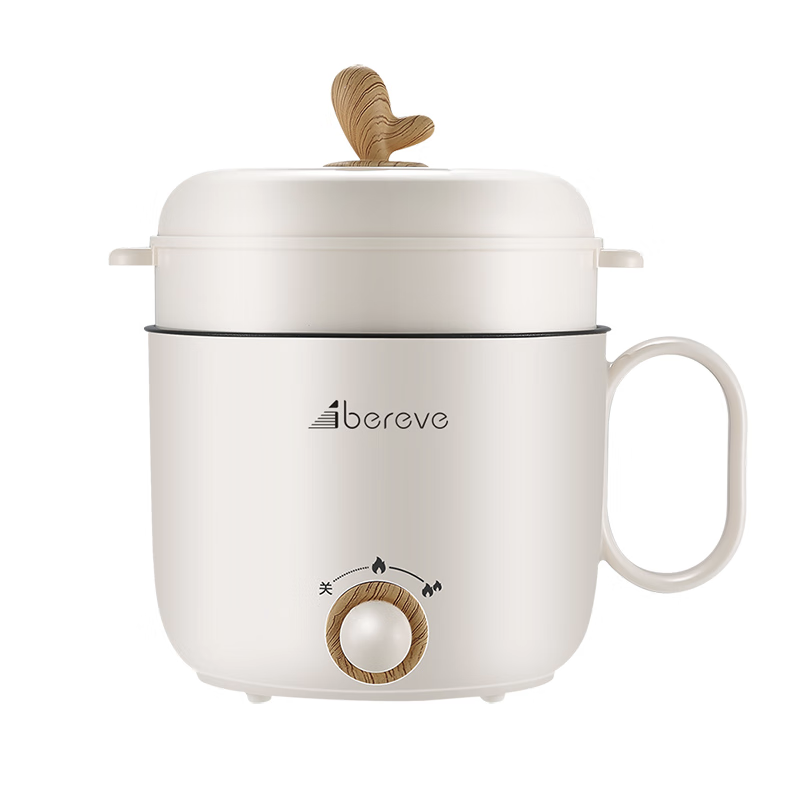 艾贝丽电火锅ABL-HG15Z 1.5L不锈钢内锅 800W旋钮控温 简约设计快煮省电