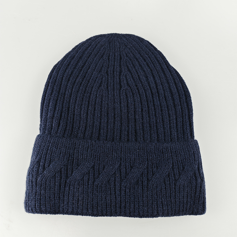 鸽护 毛线帽 GH177QDK-藏青色 顶高清大图