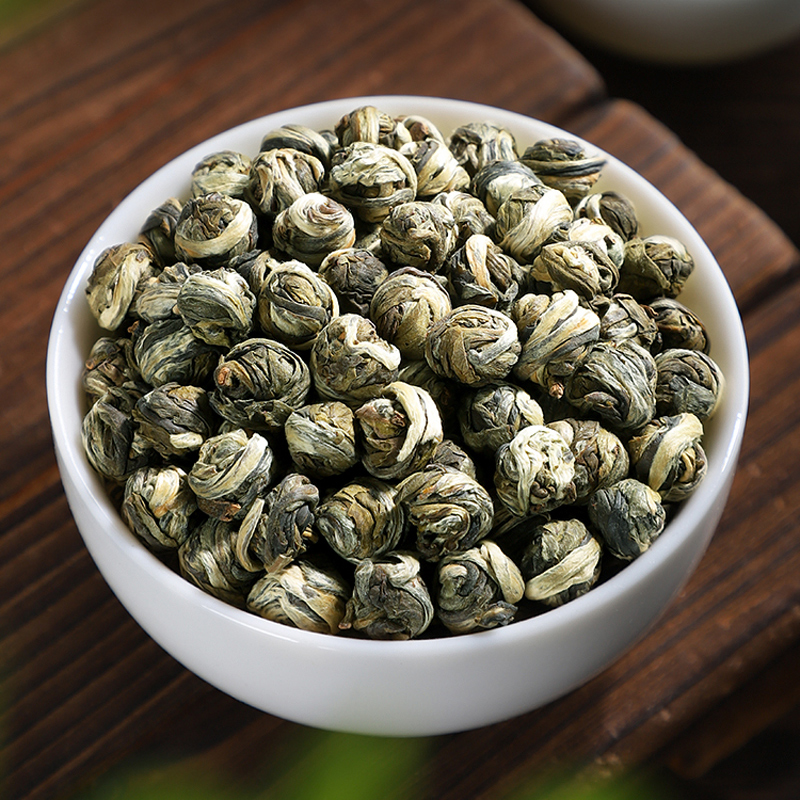 2026新茶茉莉花茶茉莉龙珠茶叶特级浓香型香珠大白毫绣球罐装750g高清大图