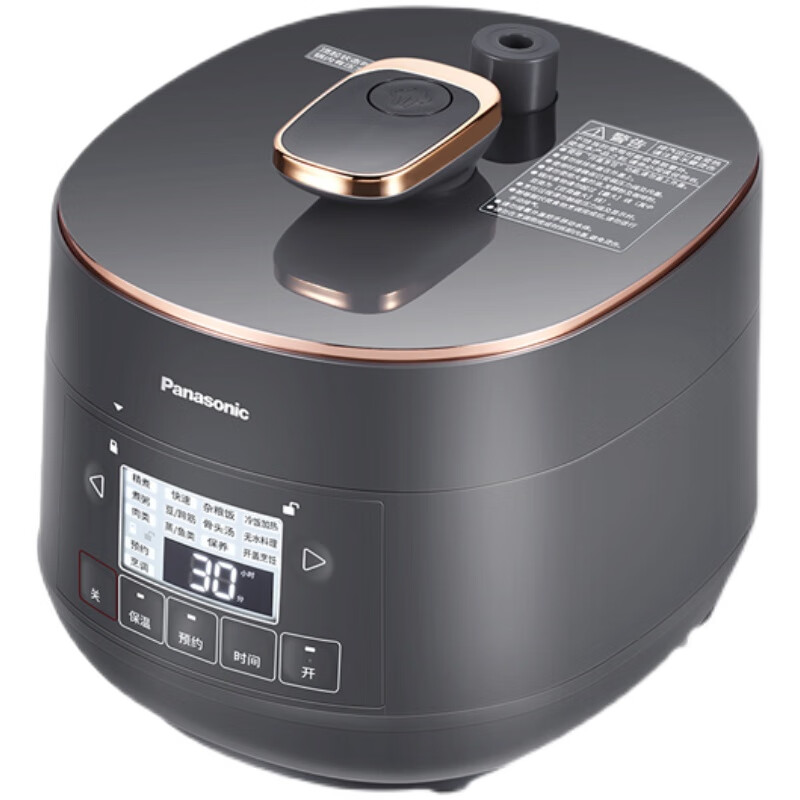 松下(Panasonic) 迷你电压力锅 SR-PB201-H 高压锅 电压锅 电饭锅 可拆洗内外盖 2L