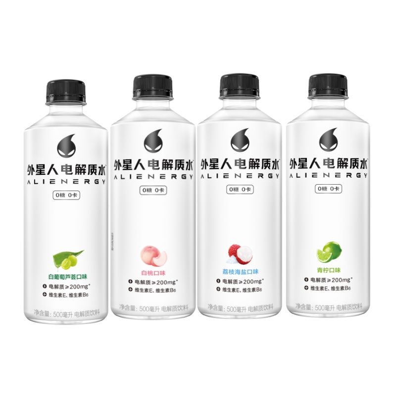 外星人电解质水500ml*15瓶整箱0糖0卡多口味维生素运动功能饮料 组合装 500ml*8瓶
