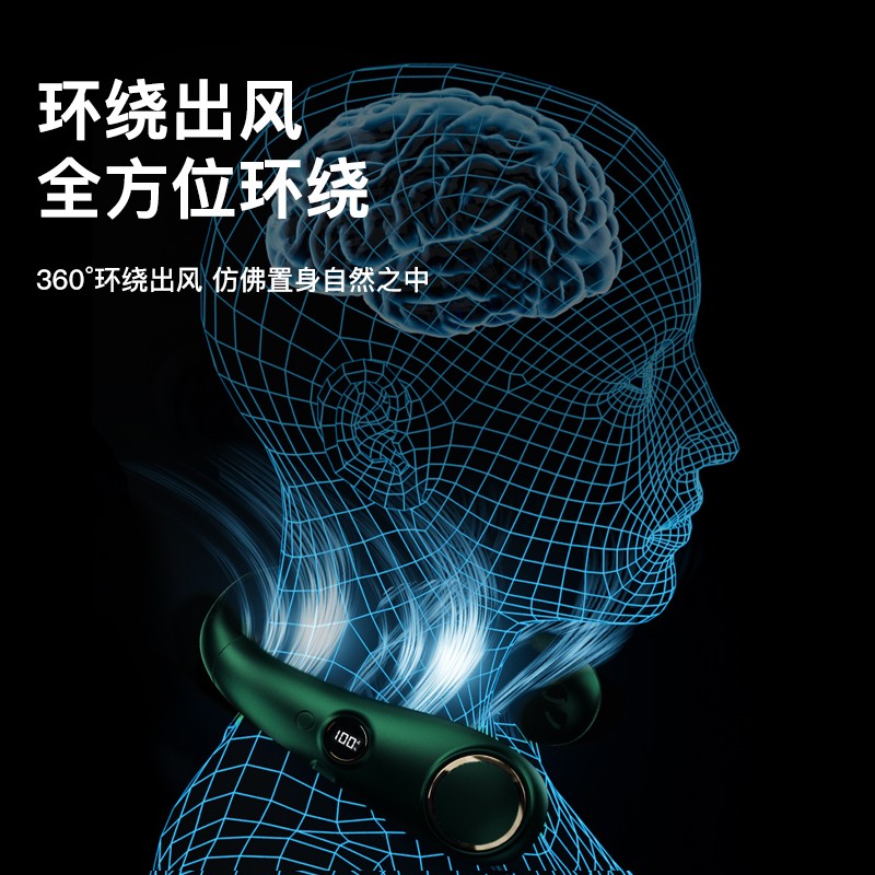 艾青春(AIYOUth)无线挂脖风扇 N20白色高清大图