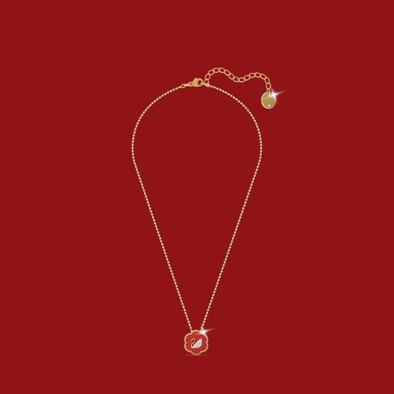 SWAROVSKI 施华洛世奇 新款故宫联名限定款天鹅人造仿水晶项链5597666 礼物女轻奢饰品