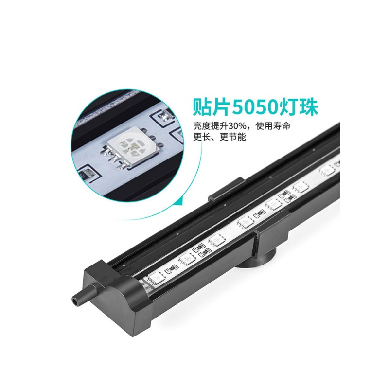 鱼缸灯水族箱灯LED气泡灯装饰潜水灯遥控变色七彩带气泡条防水灯高清大图