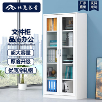 北尧长青办公柜钢制铁皮柜资料柜档案柜储物柜通体玻璃文件柜 通玻文件柜