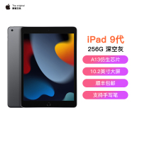 [假一罚十 当天发货]2021新款Apple iPad 9 代10.2英寸平板电脑(256GB WLAN版/A13芯片/1200万像素/iPadOS MK2N3CH/A) 深空灰色