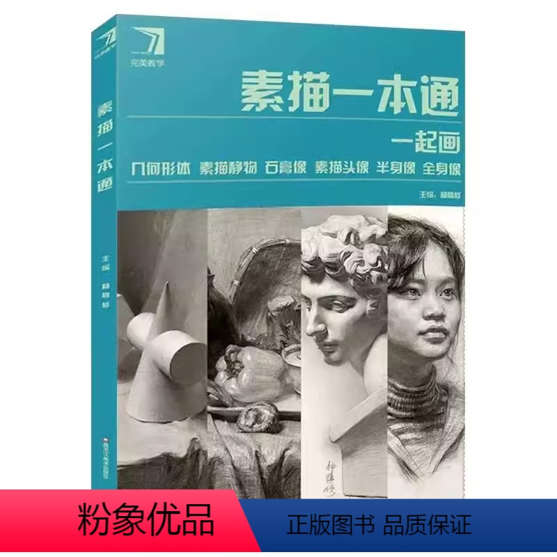 素描一本通 [正版]完美教学系列 单本任选 素描长期几何形体素描头像8s人物速写8S一起画几何形体素描静物2pro静物基