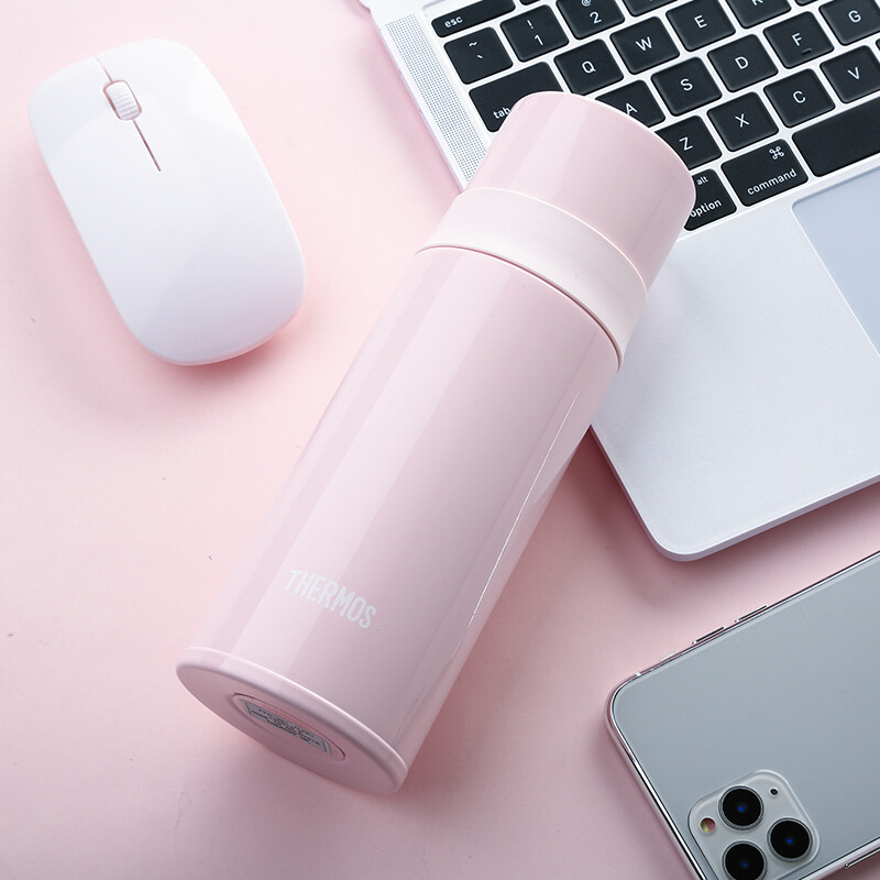 膳魔师(THERMOS)进口真空304不锈钢保温杯FFM-351-LPK 粉色 350ML商务办公学生男女一杯两用