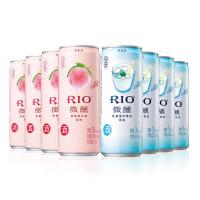 RIO锐澳微醺白桃乳酸菌口味鸡尾酒套餐 预调酒洋酒330ml*8罐