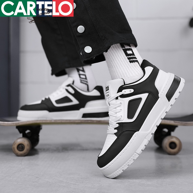 [线下专柜同款]卡帝乐鳄鱼(CARTELO)新款厚底潮鞋休闲鞋男鞋小白鞋板鞋