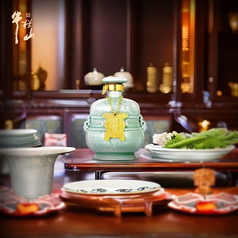 牛栏山二锅头 魁盛號 大师手工原浆 清香型 白酒 53度 618ml*4瓶 整箱装高清大图