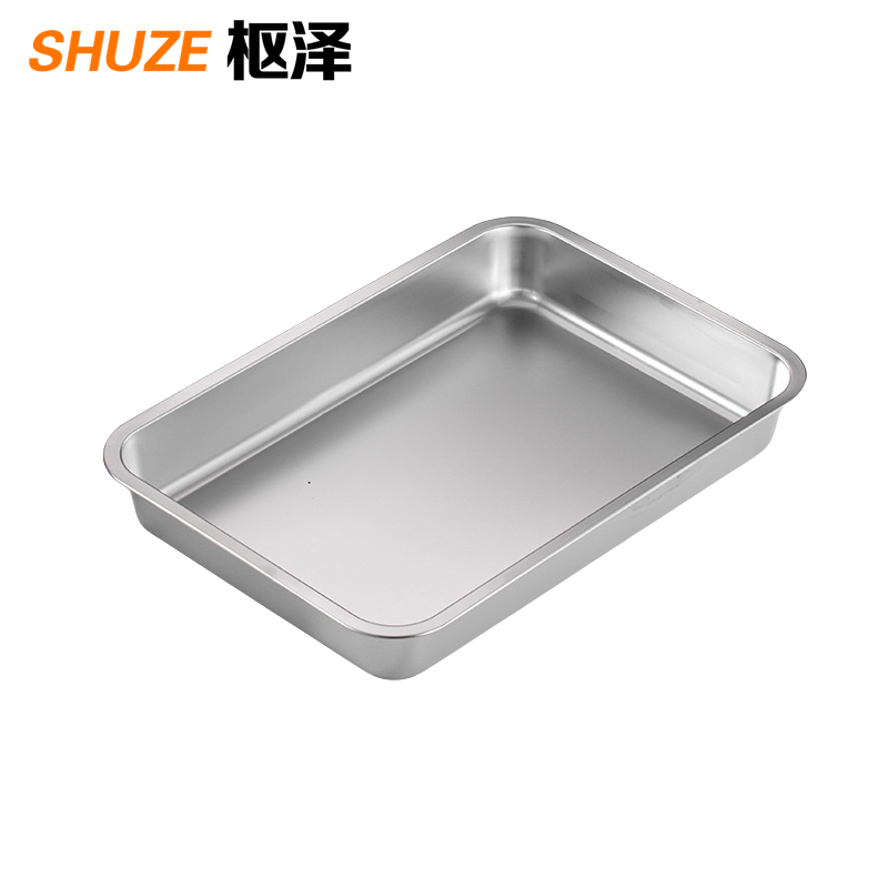 枢泽 不锈钢方盆 50*35*7CM 套高清大图